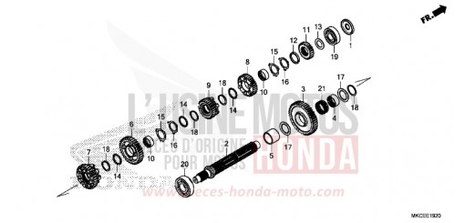 TRANSMISSION (COUNTERSHAFT) GL1800K de 2019